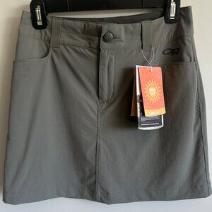 Outdoor Research Skort Size 2 Dark Gray Lined Nylon Stretch Golf Sport SPF 50